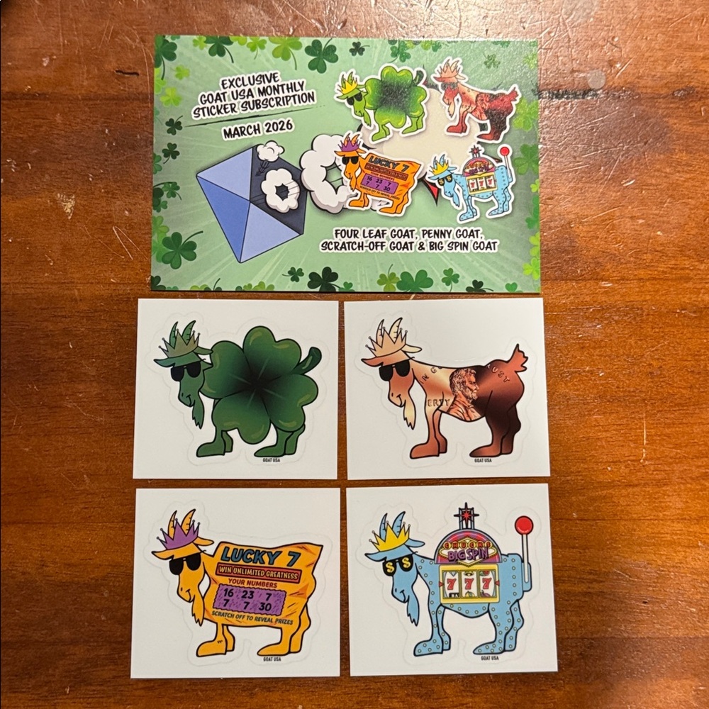 GOAT USA March 2026 Subscription Stickers
